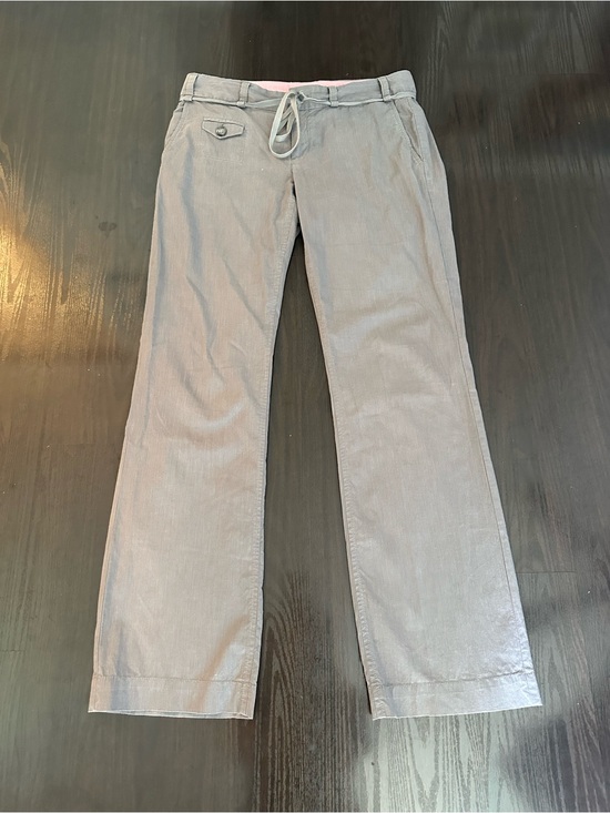Banana Republic Pants - Banana Republic Gray Straight-Leg Drawstring Trousers